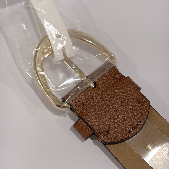 NWT Michael Kors Brown Pebbled Leather Belt (size medium) - Picture 9 of 9